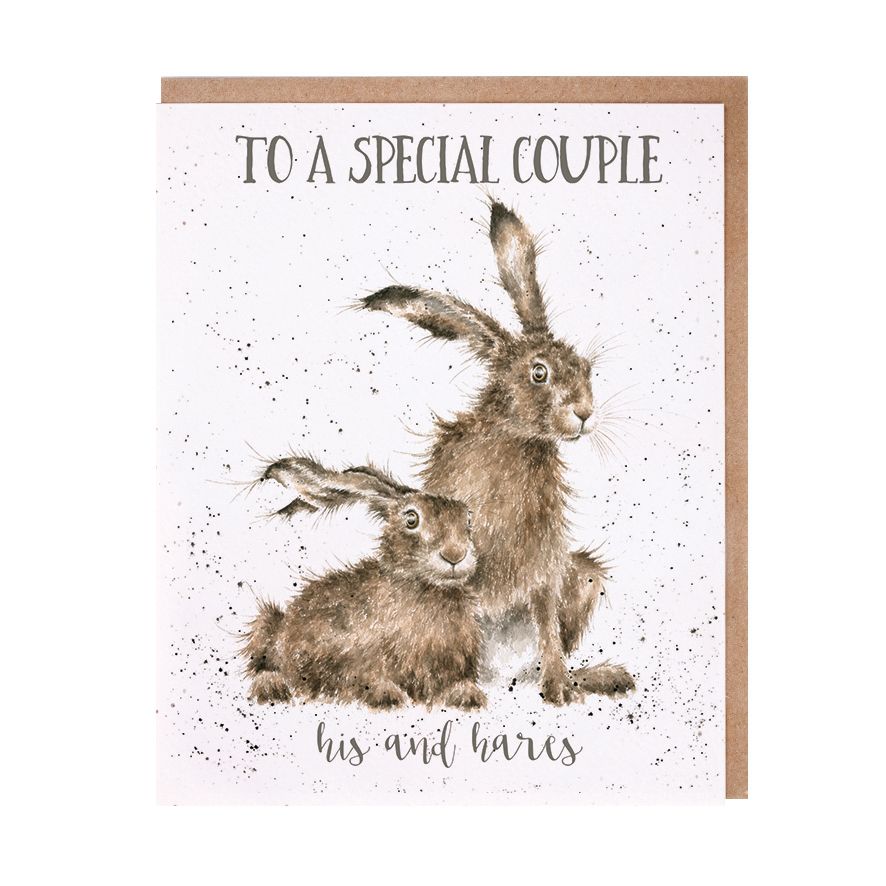 Card - To a Special Couple, his and hares - Rabbits 
