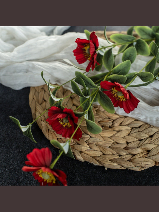 Garland 34" Red Anemone Spray G191049