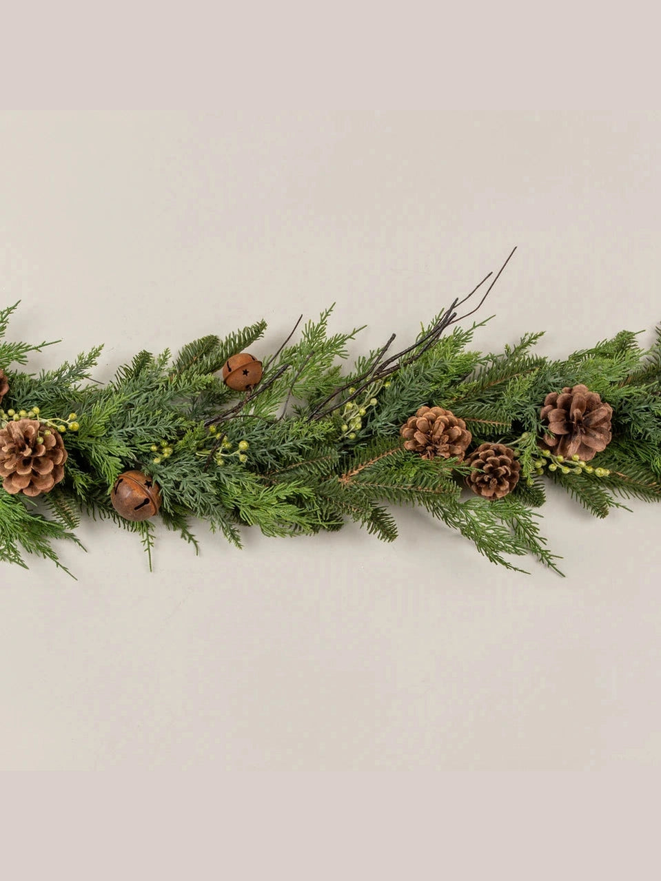 Garland 7"X60" Soft Touch Pine/Cedar w Bells&nbsp; G242929