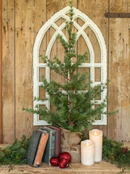 Ragon House- Christmas Tree 36" Pine Tree w 7" Burlap Base&nbsp; G26741