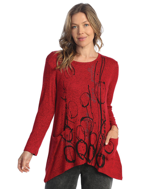 Jess & Jane GB3-1870 Women's Red Carolina Gold Tunic 