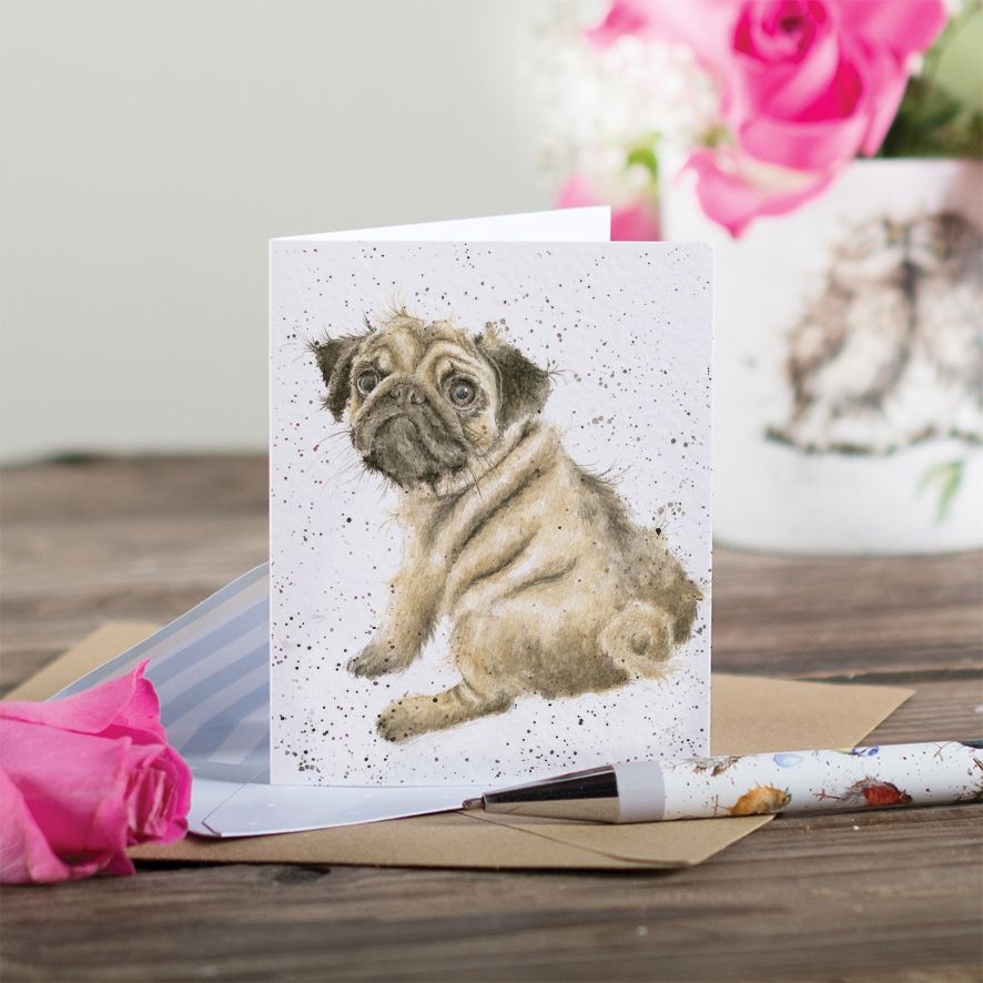 Gift Enclosure Card -GE009 - Pug Dog 