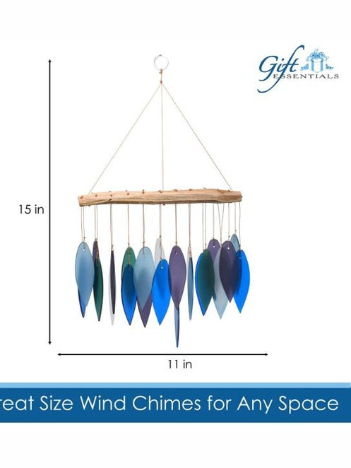 Glass Wind Chime Pacific Coast Drift Wood 11x14" Geblueg169