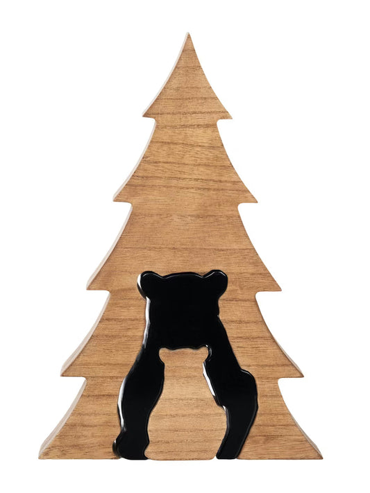 Tree & Bear Wooden Puzzle Decorative  xfgh80077