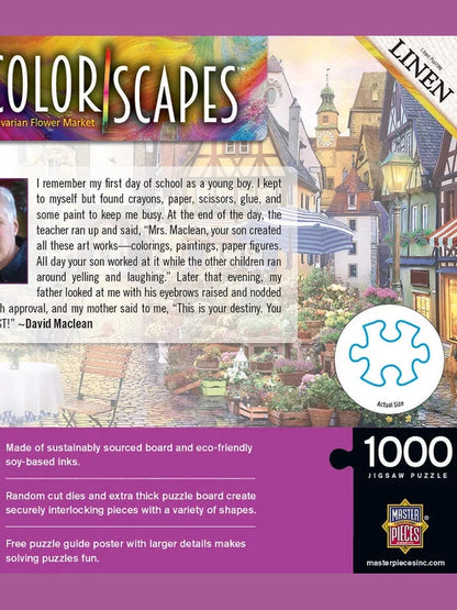 Puzzle 1000 Pc  Color Scapes Bavarian Flower Market 72120 