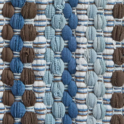 Placemat Woven&nbsp; Becca Blue Chindi 13x19" 2561-010