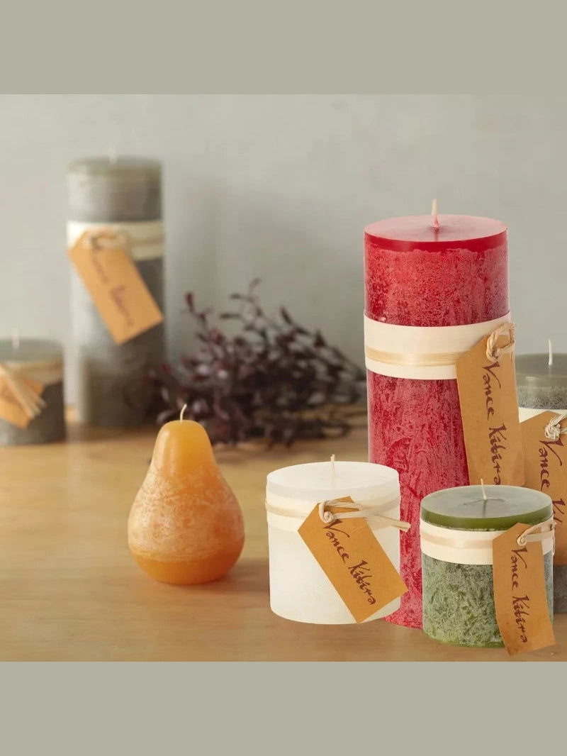 Candle Red 9"x 3.25" Cranberry Timber Pillar Candle Crt247crb