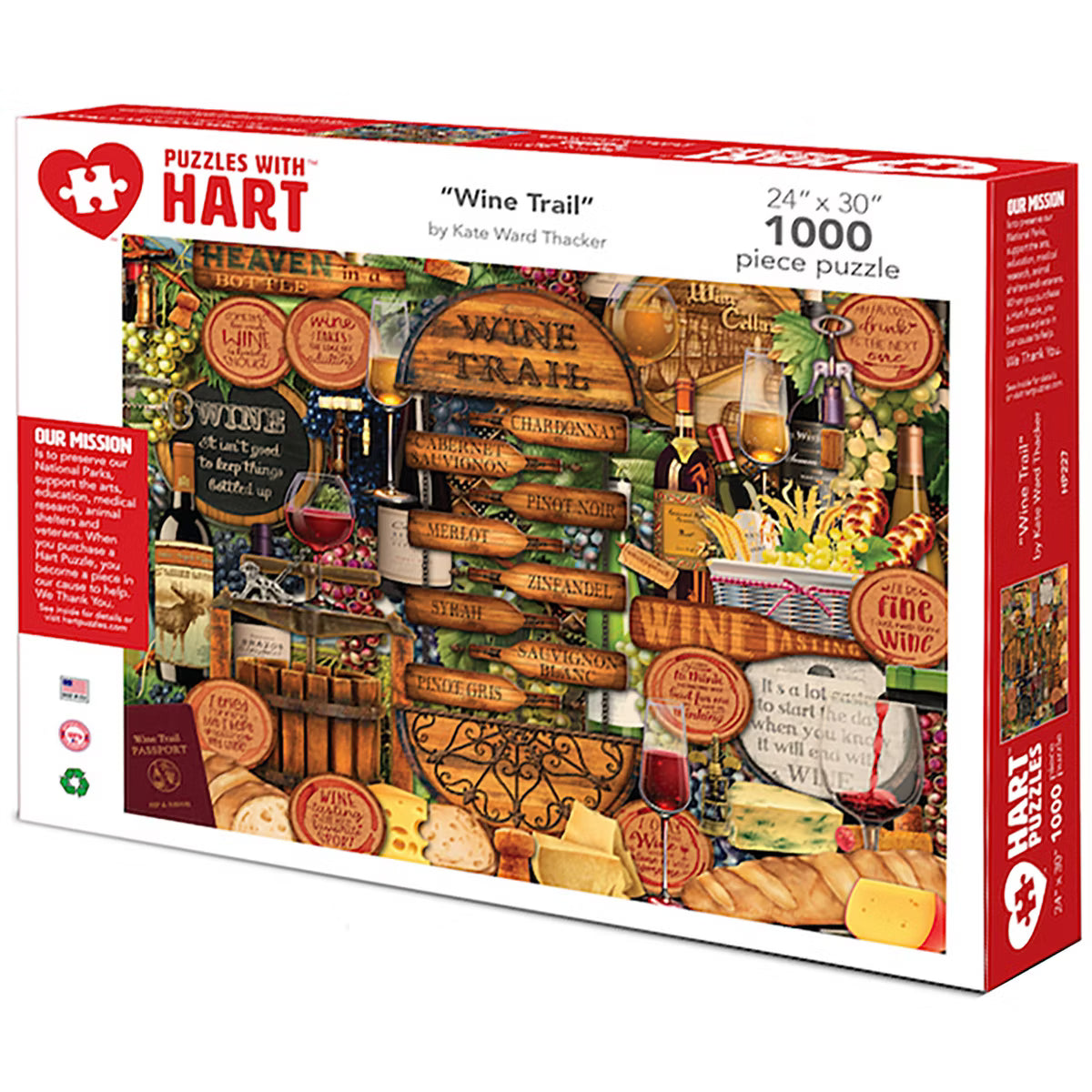 Hart-Puzzle Wine Trail 1000Pc 24 x 30" Hp227