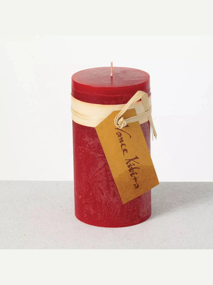 Candle Red 6"x 3.25" Cranberry Timber Pillar Candle Crt246crb