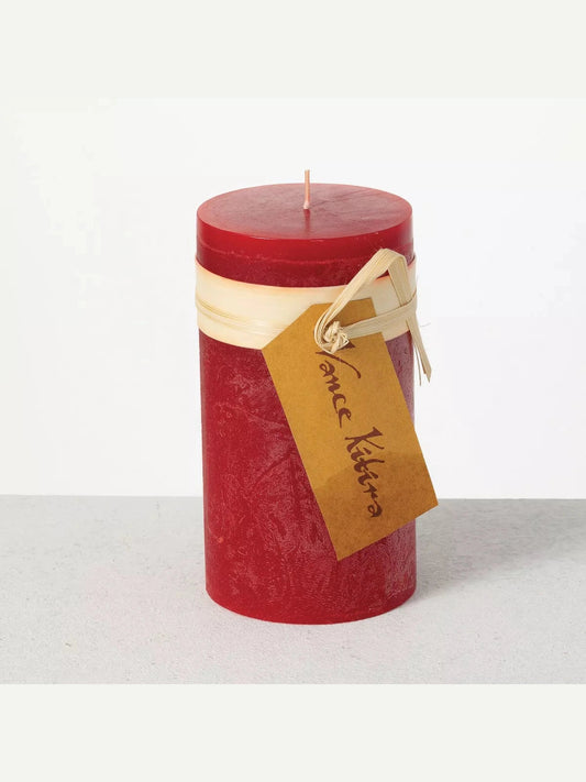 Candle Red 6"x 3.25" Cranberry Timber Pillar Candle Crt246crb