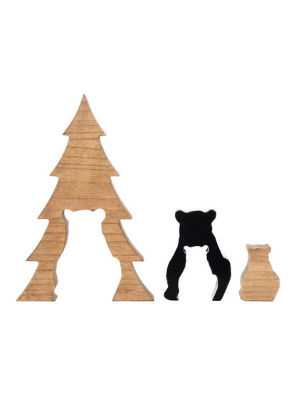 Tree & Bear Wooden Puzzle Decorative  xfgh80077