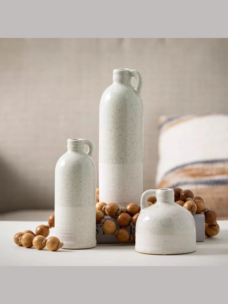 Vase  Cream Ceramic Bottle 3 Sizes to choose from CM2875