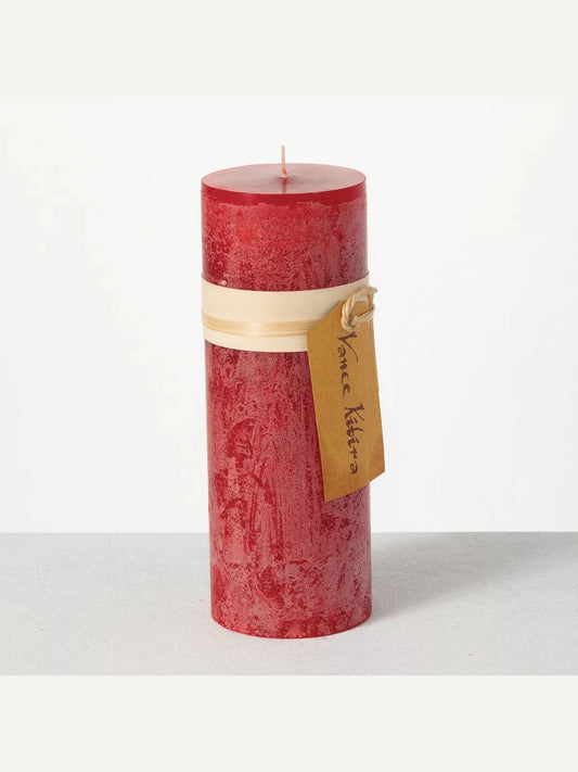 Candle Red 9"x 3.25" Cranberry Timber Pillar Candle Crt247crb