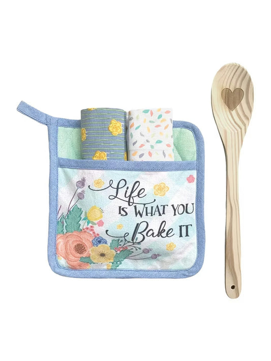 Potholder Set&nbsp; Life Is What You Bake It 4pc&nbsp; C46004351