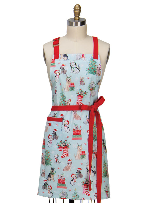 Apron Christmas Santa Paws Women's H6871