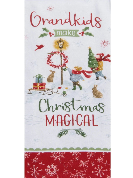 Tea Towel Grandkids Magical Christmas  Dual Purpose Towel H7038