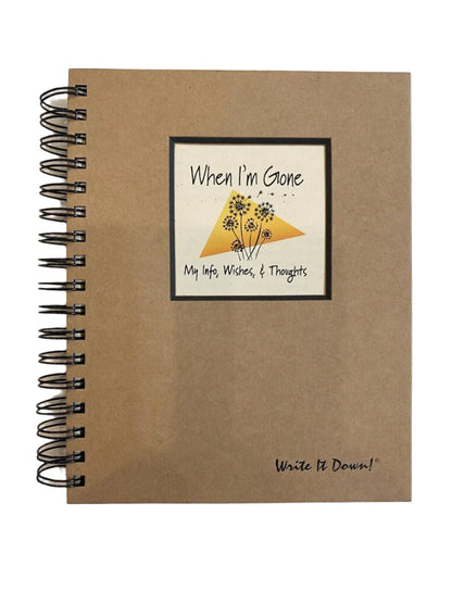 Notebook - Kraft color - JU-90  - When I'm gone Journal -Finial Wishes 