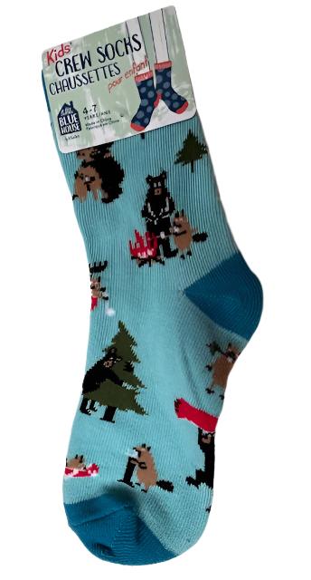 Children's Socks - Forest Black Bear Camp Socks 