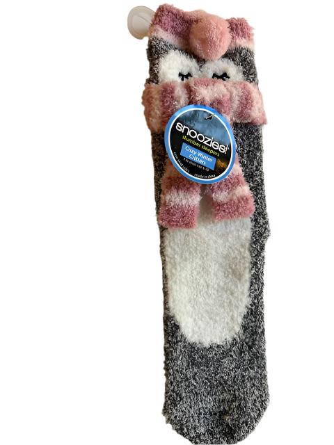 Socks-Women's-Snoozies Slumber Sleepers Christmas Winter Owl 