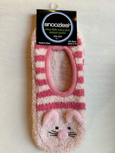 Slipper Socks - Pink Cat 