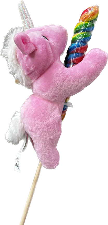 Lollyplush 6" Unicorn 4 Colors With Lolly Pop 0n 14" Stick 2171x2