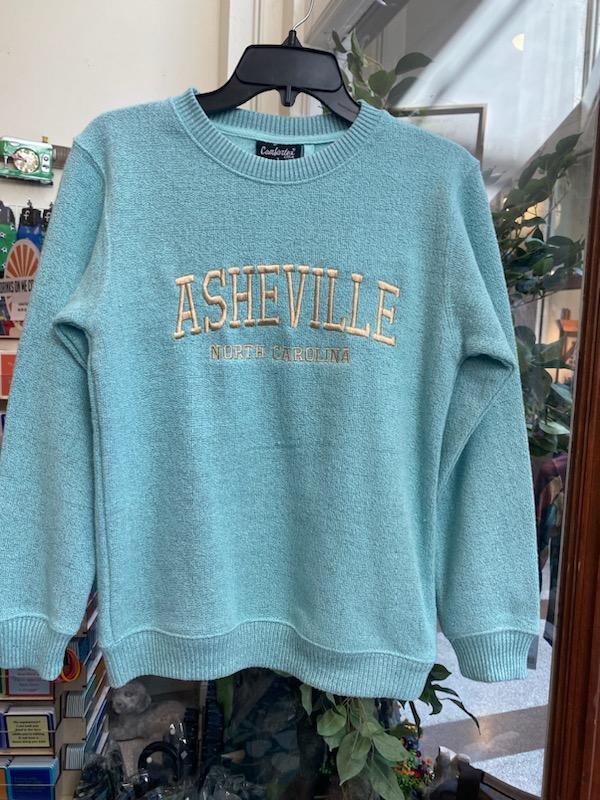 Asheville logo Crewneck Embroidered Sweatshirt - Teal 