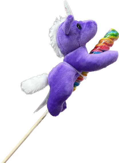 Lollyplush 6" Unicorn 4 Colors With Lolly Pop 0n 14" Stick 2171x2