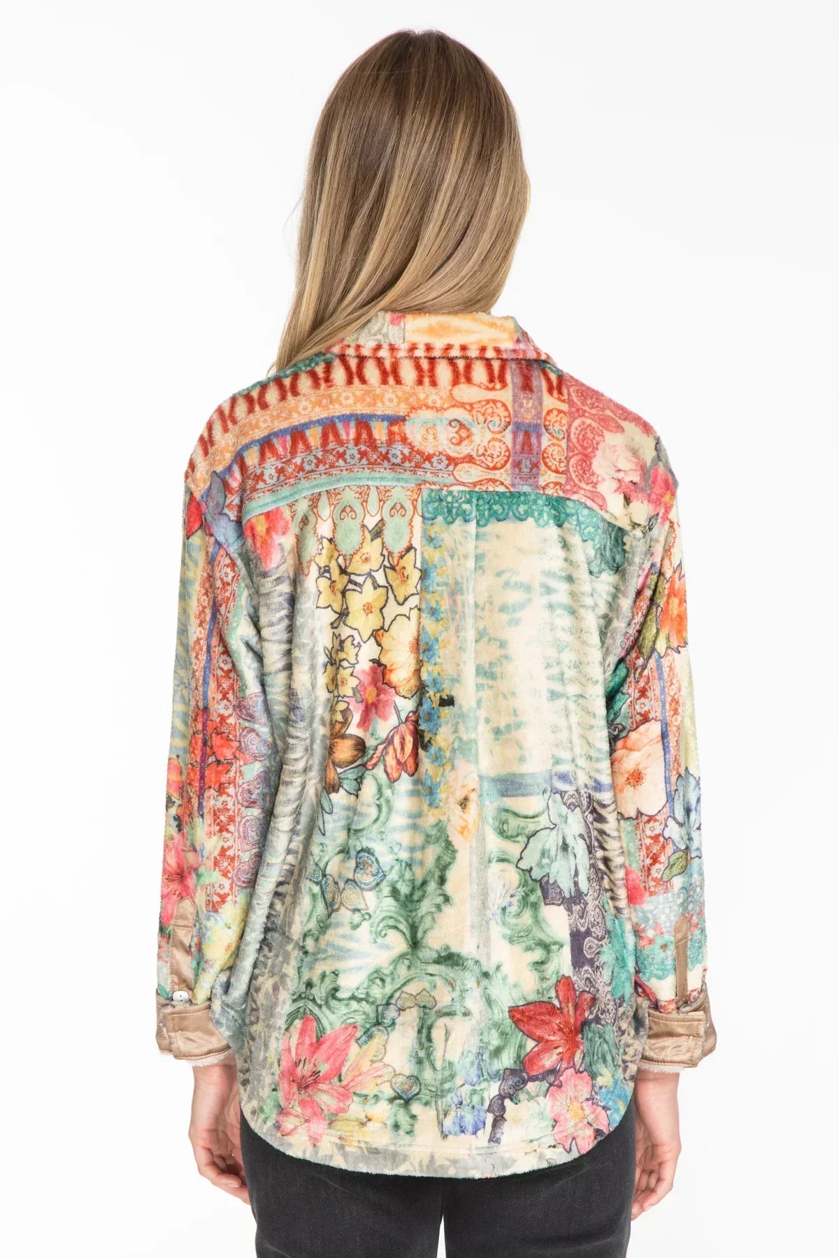 Jacket-Multi Color PrintButton Front-Womens-J43643jm 