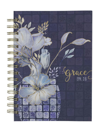 Book Journal Grace Eph.2:8 Blue Spiral Bound  Jlw236