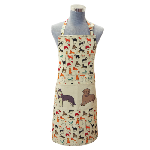 Apron Dogs  Cream  Cotton 