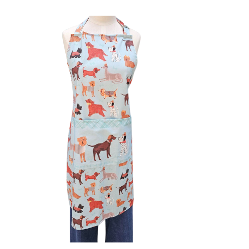 Apron Dogs - Blue  cotton 