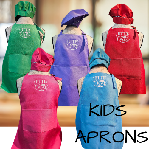 Apron & Hat set   Children Little Chef Helper  Many colors 