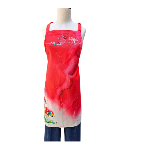 Apron Izzy & Oliver watercolor   Red 