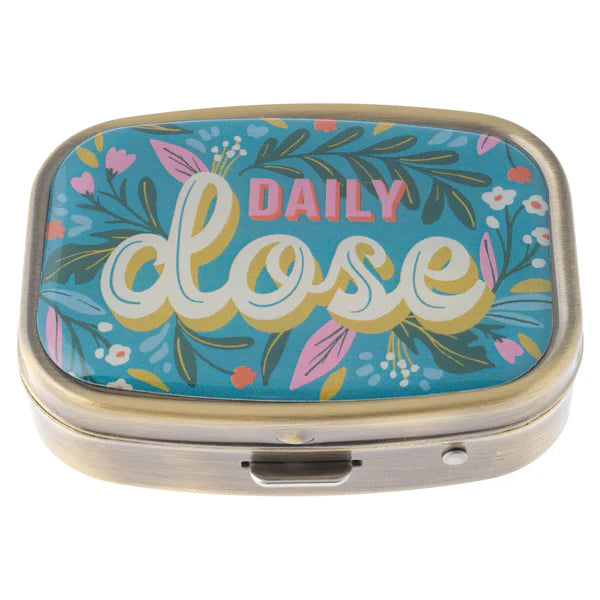 Pill Box Small Metal Mirrored Daily Dose Ka-2154-02 