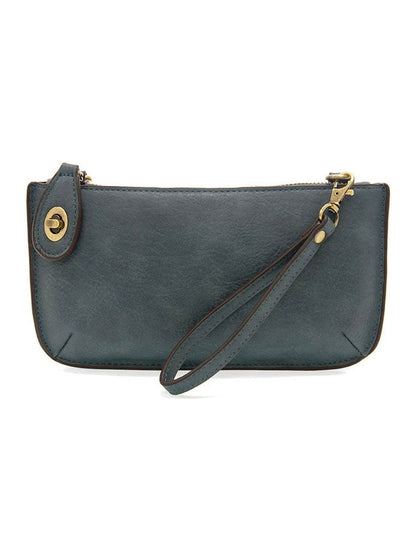 L8000-143 Women's Mini Crossbody Wristlet Clutch Washed Denim Bag 