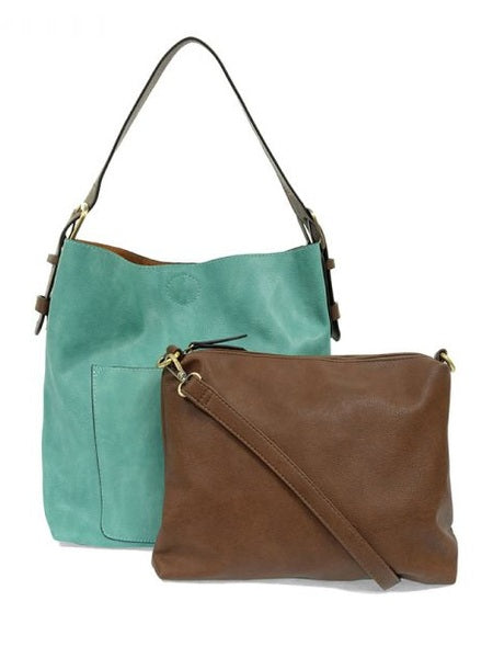 Classic Hobo Bag Coffee Handle True Turquoise L8008-101