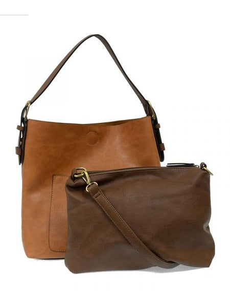 Classic Hobo Bag Coffee Handle Hazelnut L8008-121