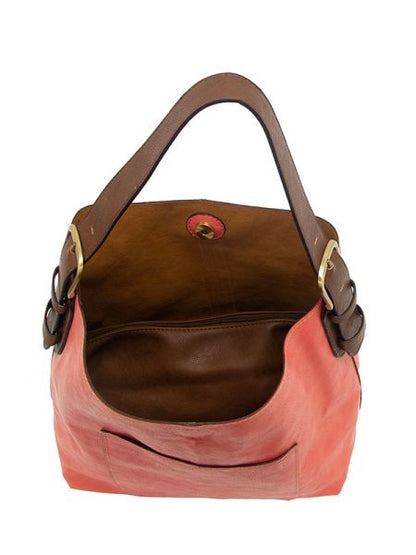Classic Hobo Bag Coffee Handle Living Coral&nbsp;L8008-135