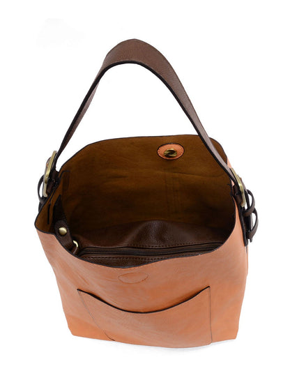 Classic Hobo Bag Coffee Handle Coral Peach L8008-155