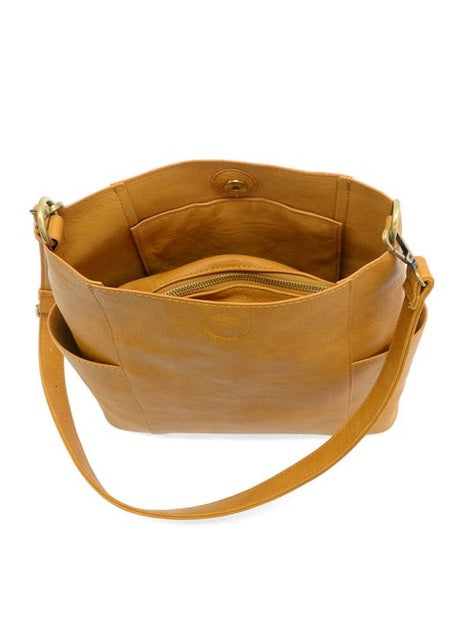 Kayleigh Side Pocket Bucket Bag L8089-016 Honey 