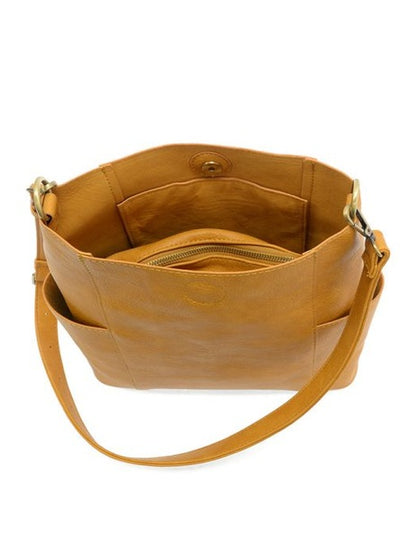 Kayleigh Side Pocket Bucket Bag L8089-016 Honey 