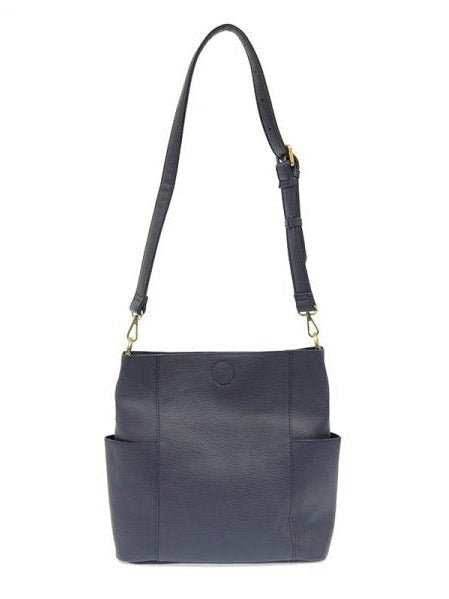 Kayleigh Side Pocket Bucket Bag - L8089-07 - Navy 