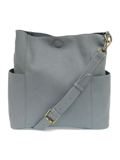 Kayleigh Side Pocket Bucket Bag L8089-08 Dusty Blue 