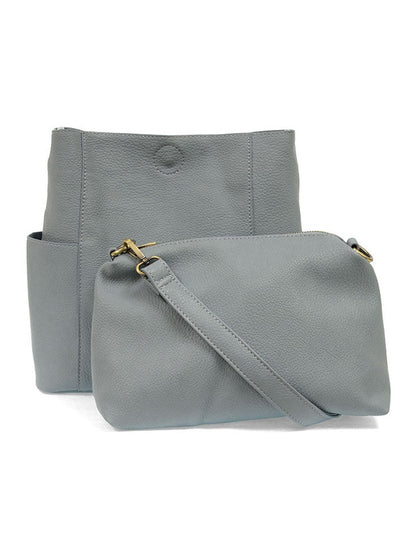 Kayleigh Side Pocket Bucket Bag L8089-08 Dusty Blue 