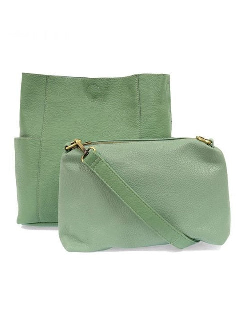 Kayleigh Side Pocket Bucket Bag - L8089-13 -  SEAFOAM 