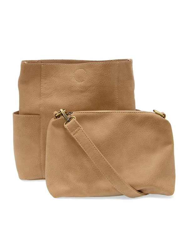 Kayleigh Side Pocket Bucket Bag L8089-15 Tan 
