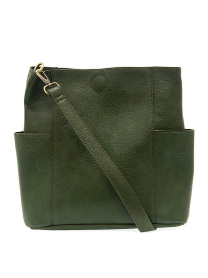 Kayleigh Side Pocket Bucket Bag  L8089-23  Hunter Green 