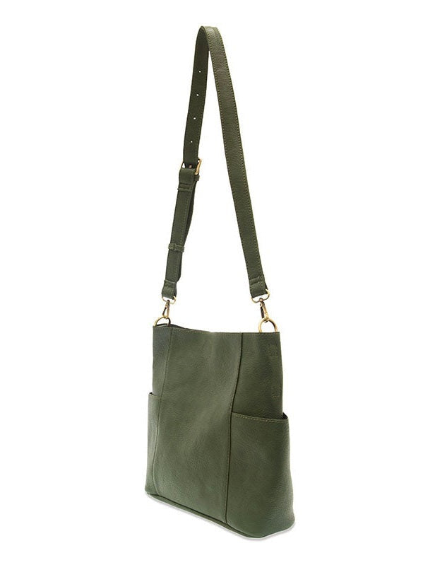 Kayleigh Side Pocket Bucket Bag  L8089-23  Hunter Green 