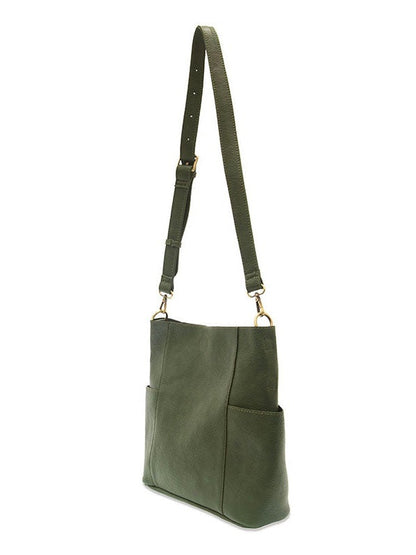 Kayleigh Side Pocket Bucket Bag  L8089-23  Hunter Green 