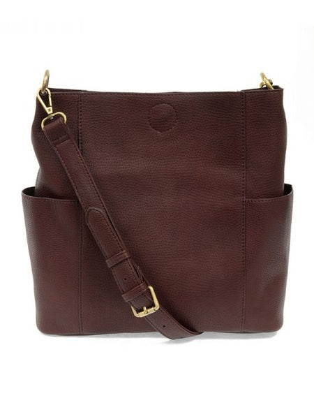 Kayleigh Side Pocket Bucket Bag - L8089-53 -  OXBLOOD 